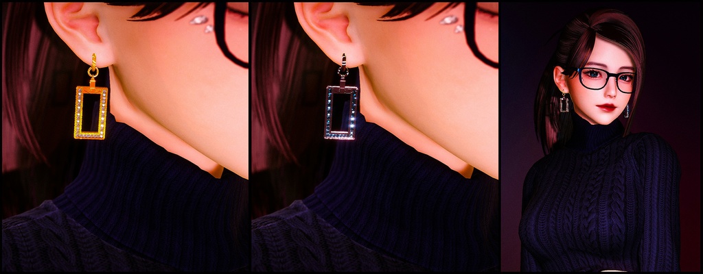 Knitware Sweater + Canvas Earrings for HS2