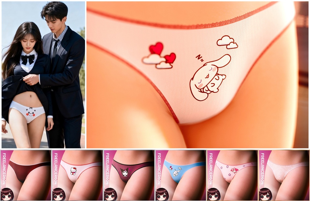 Cute Panties Set 01 + Bonus for HS2