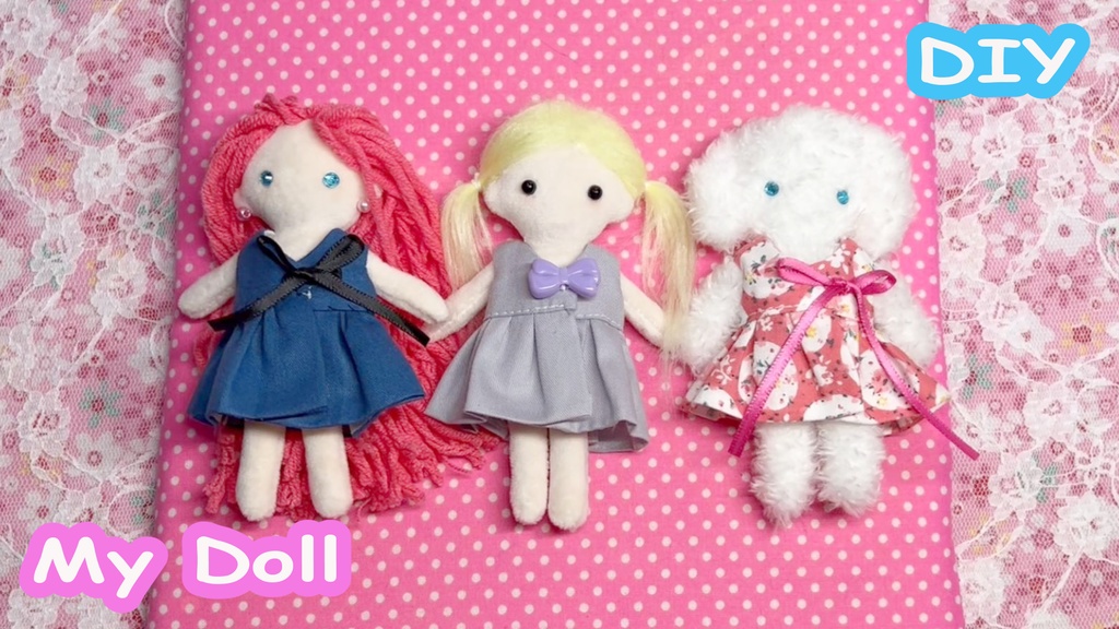 ドールハウスドール　前開きワンピース・後ろ閉じワンピースのパターンです