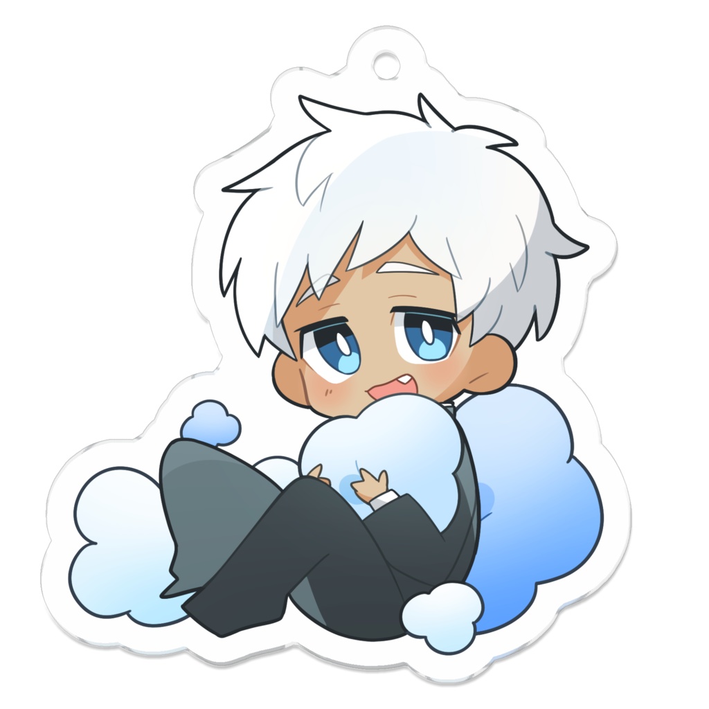 あゆむとお出かけキーホルダー。雲さんと一緒ver