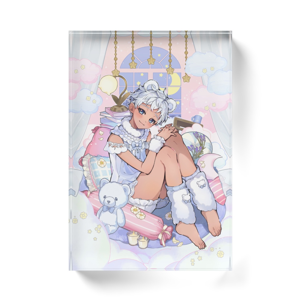 立ててかざれる♪あゆむの3周年アクリルブロック。