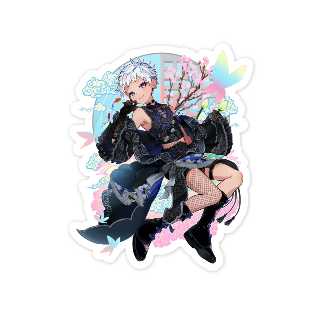 【ほほえみ】はさんではって!あゆむの4周年ステッカー。