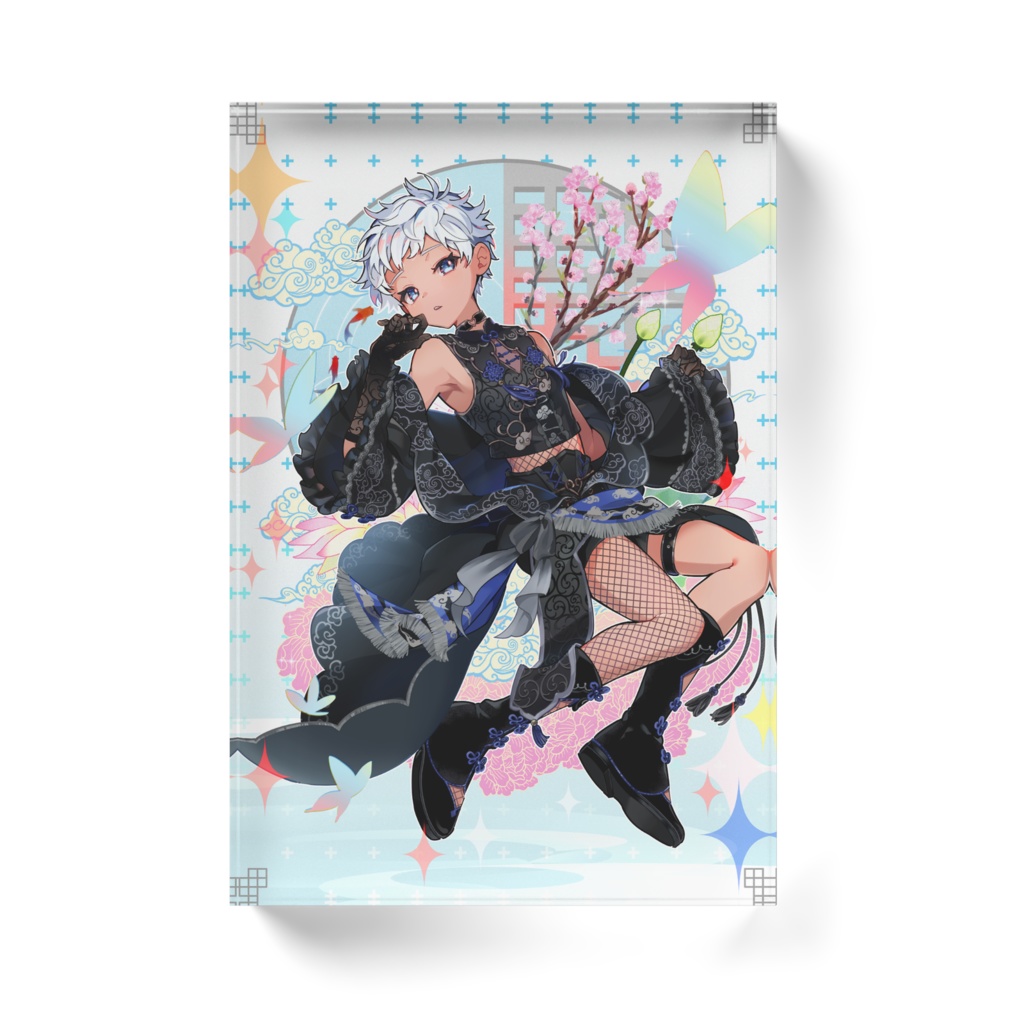 【おすまし】立ててかざれる♪あゆむの4周年アクリルブロック。