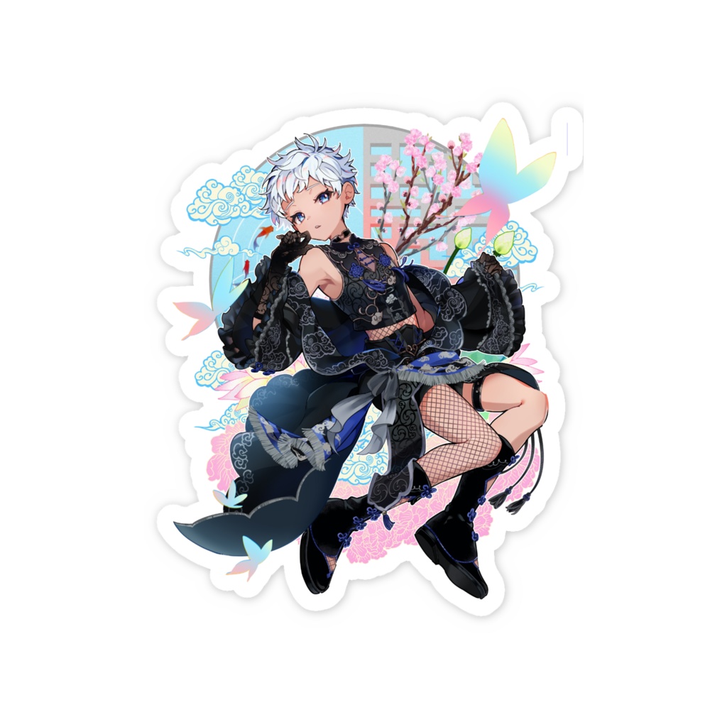 【おすまし】はさんではって!あゆむの4周年ステッカー。