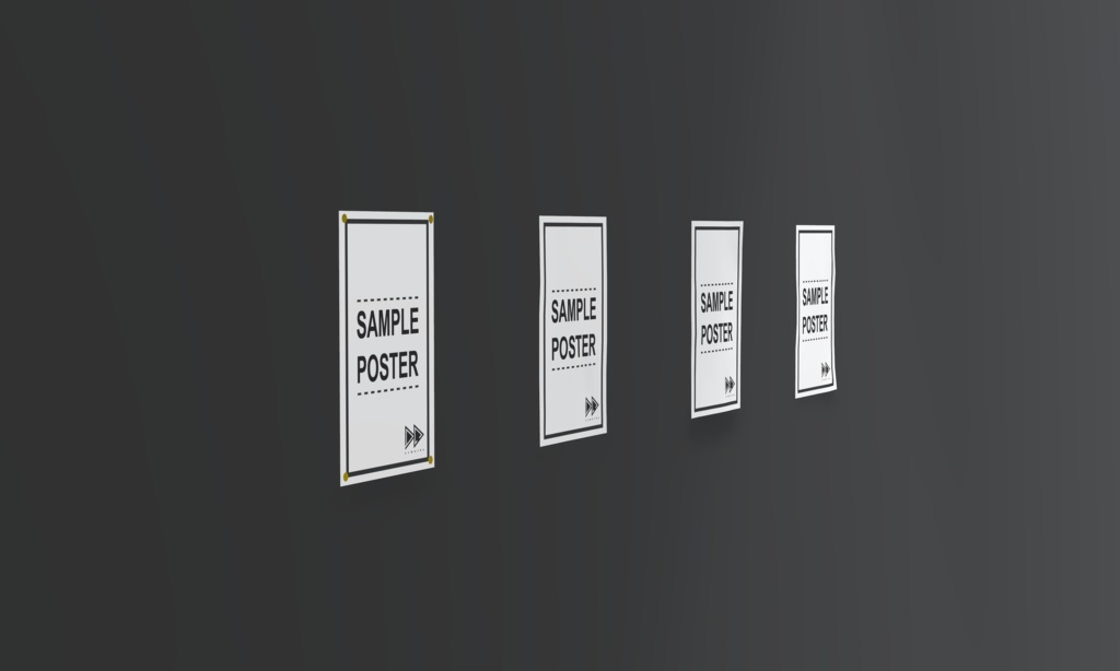 【VRC対応3Dモデル】A4ポスター用紙&画鋲