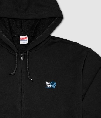 ぐるぐるシロちゃんジップパーカー