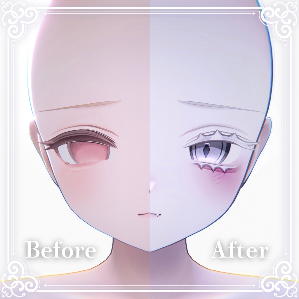 【エク-Eku】⟡.·Eku makeup&eye texture& Blendshape