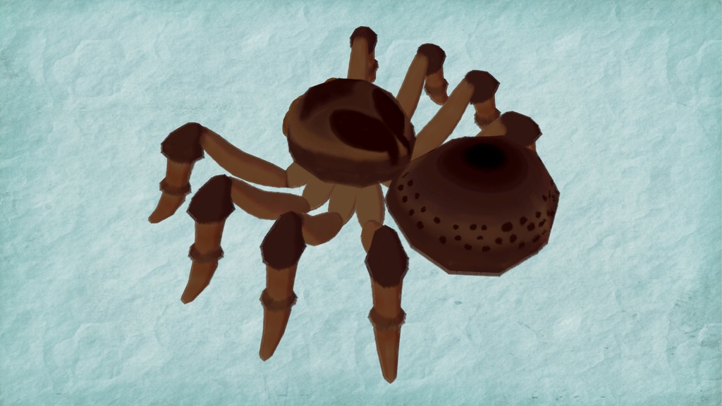 クモくん3Dモデル