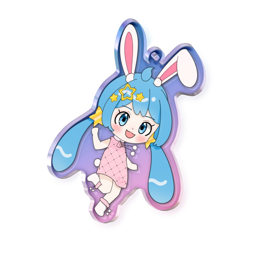 【5周年記念】オーロラアクリルキーホルダー【すぅちゃんイラスト担当】