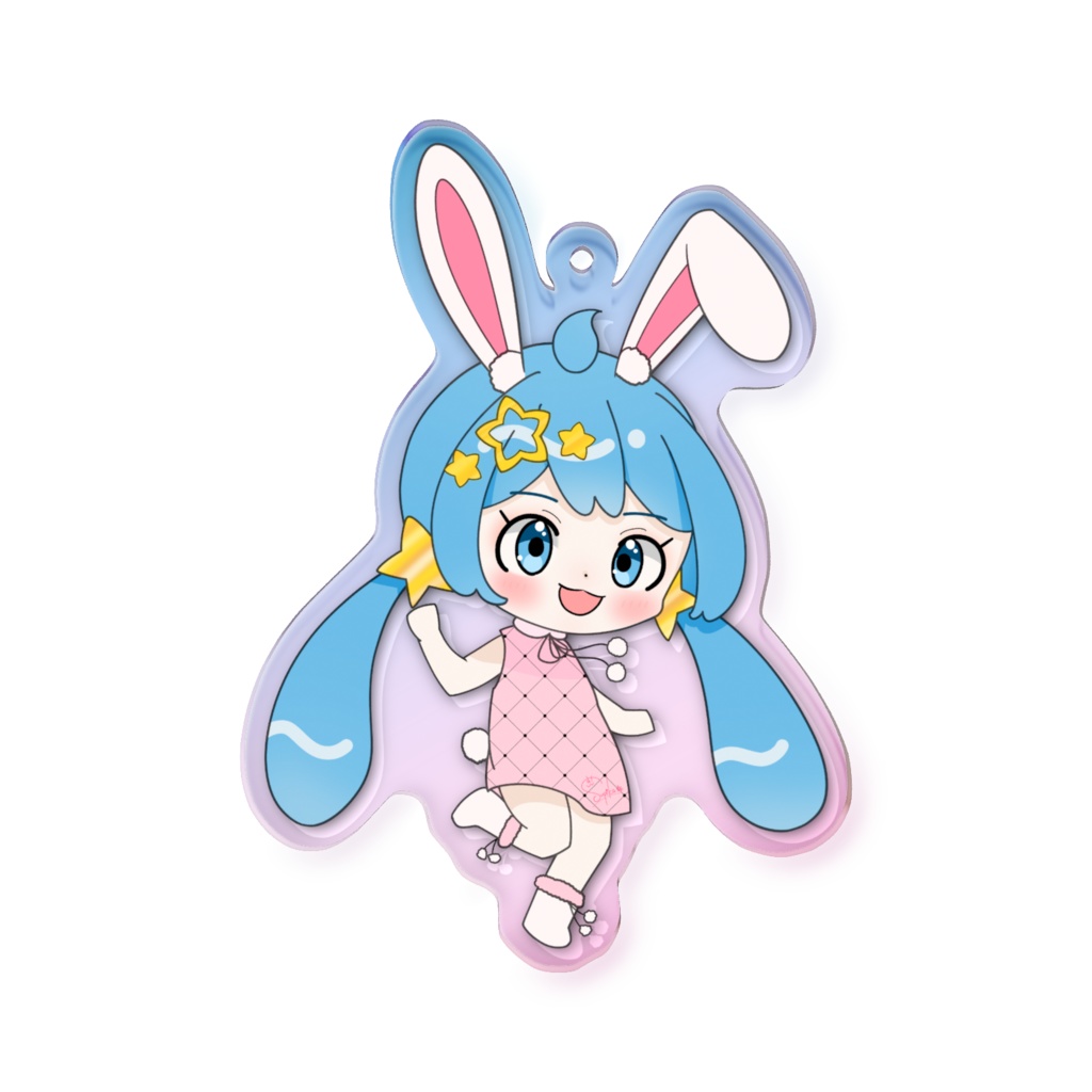 【5周年記念】オーロラアクリルキーホルダー【すぅちゃんイラスト担当】