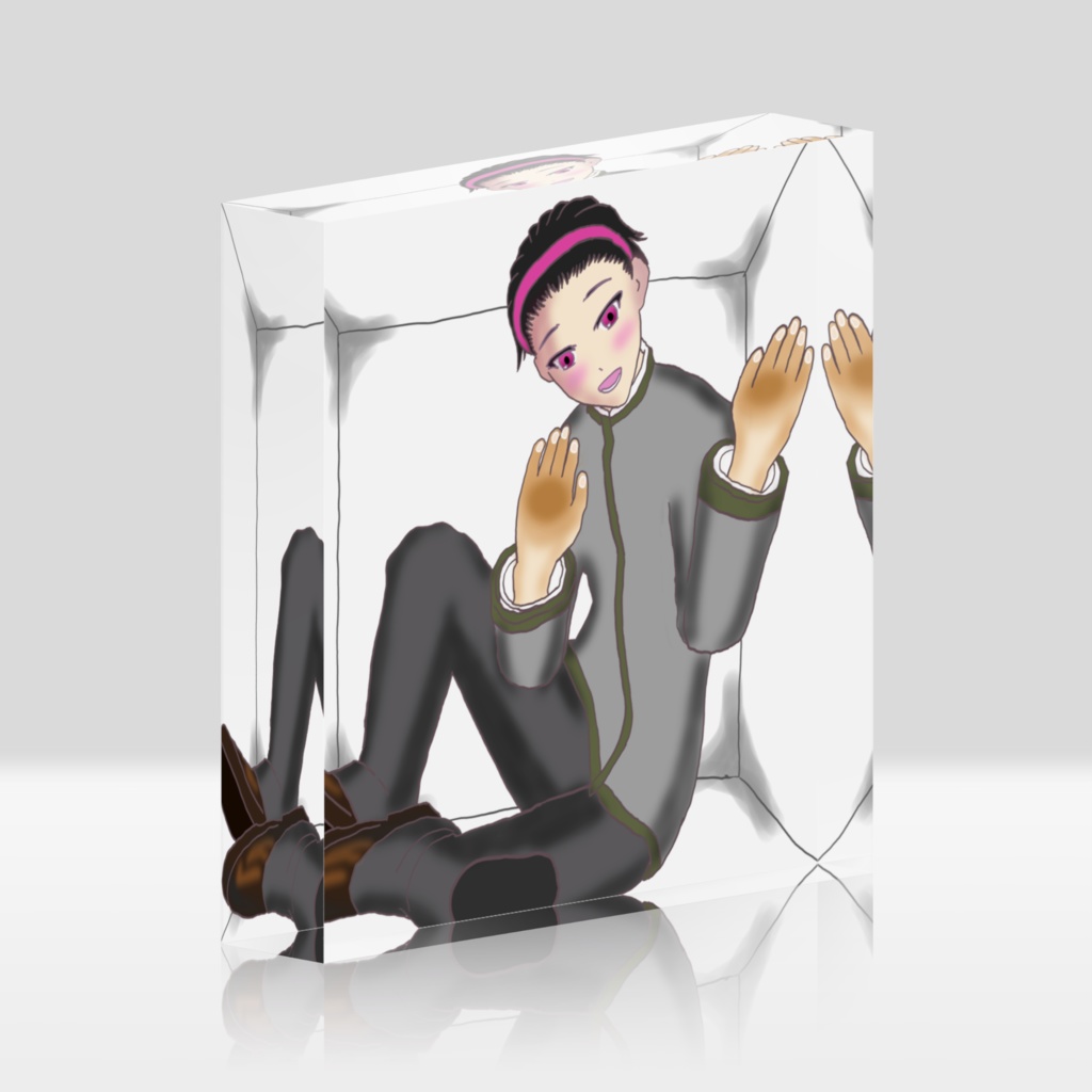 森白馬の箱詰めアクリルブロック