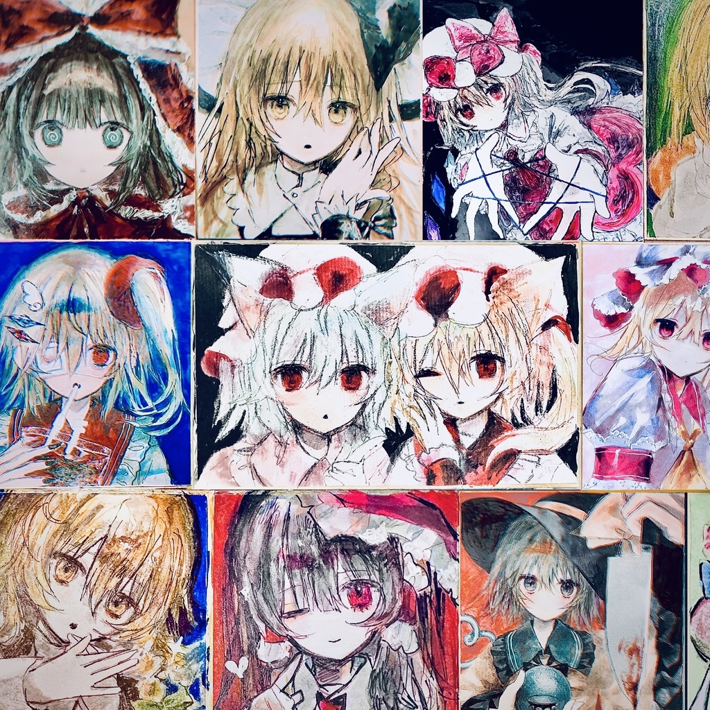 直筆色紙　東方　小悪魔　一代大佐　世は並べて事も無し 東方project直筆色紙 - ︎︎ - BOOTH