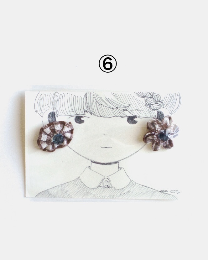 ミニ原画+ハンドメイドピアス
