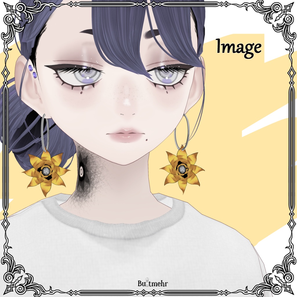 【無料】【#VRoid】不気味なクレマチスピアス