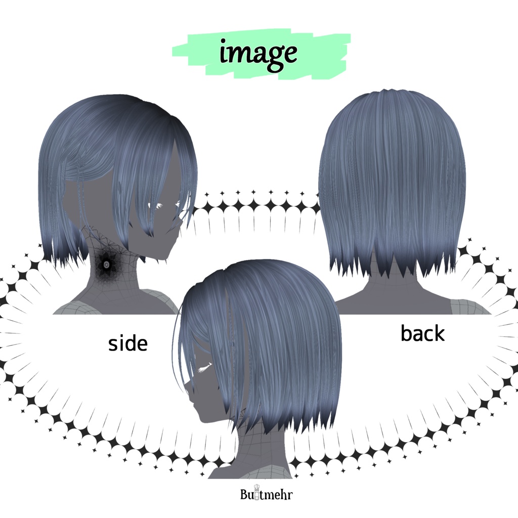 【無料】【#VRoid】ヘルシーボブ_プリセット