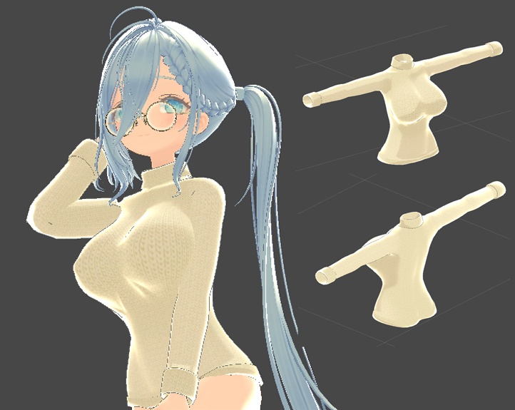 VRchat想定「ギモザード用ニットセーター」