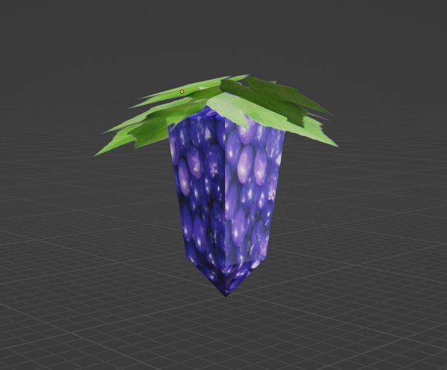 【VRC想定3Dモデル】ローポリぶどう