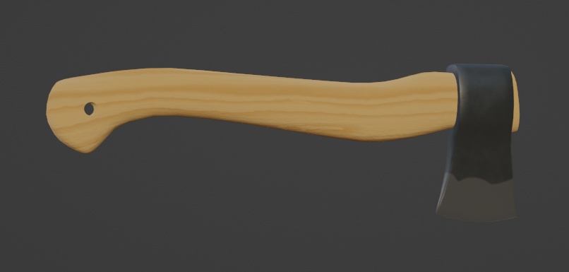 【VRC想定3Dモデル】ハンドアックス