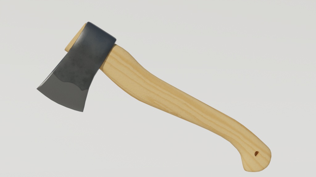 【VRC想定3Dモデル】ハンドアックス