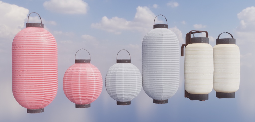 【VRC想定3Dモデル】提灯_Ver2