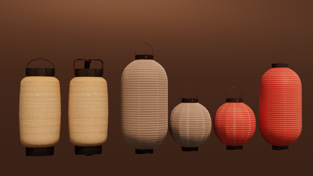 【VRC想定3Dモデル】提灯_Ver2