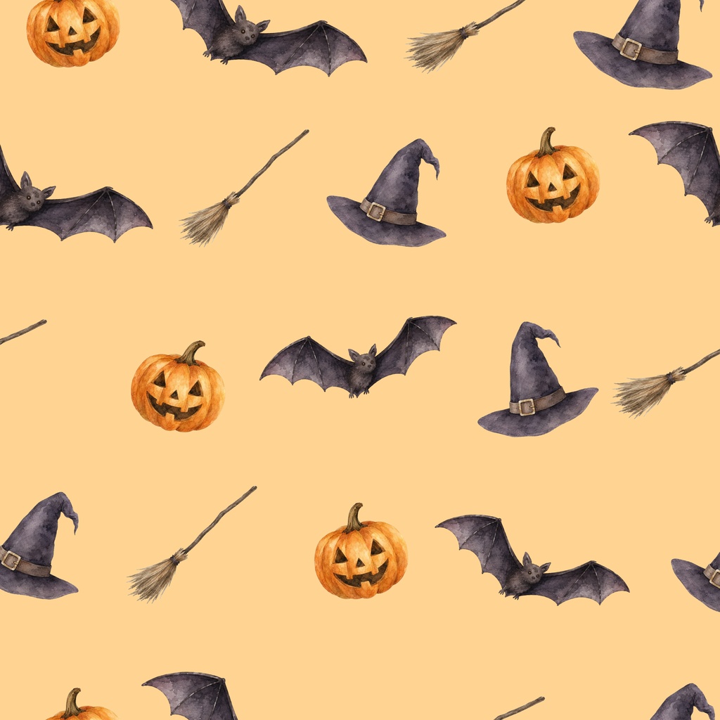 ハロウィン　デジタルペーパー　3枚セット｜背景素材　デジタル手帳　壁紙　ラッピング｜大人かわいい　くすみカラー