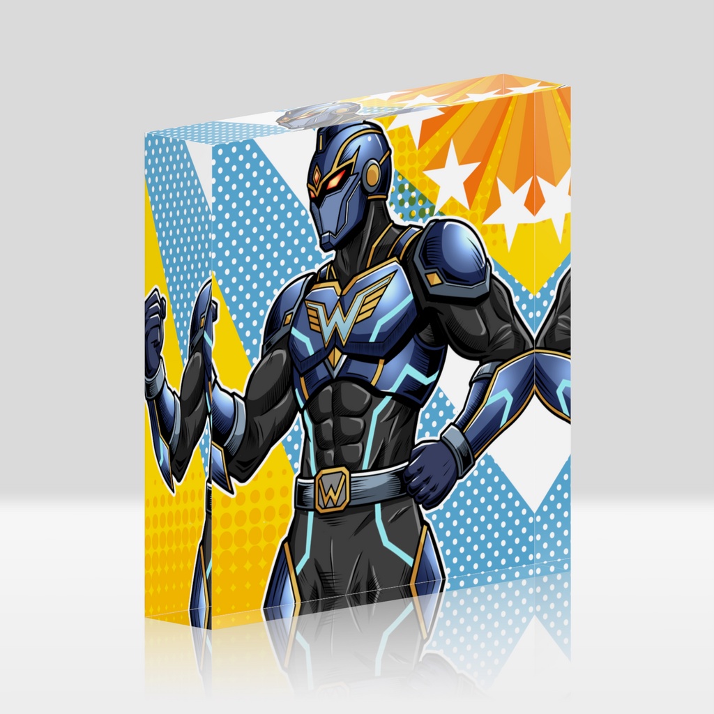 高級インテリア「ウィンド・ウォリアー」プレミアムアクリルブロック / Premium Art Block "Wind Warrior"
