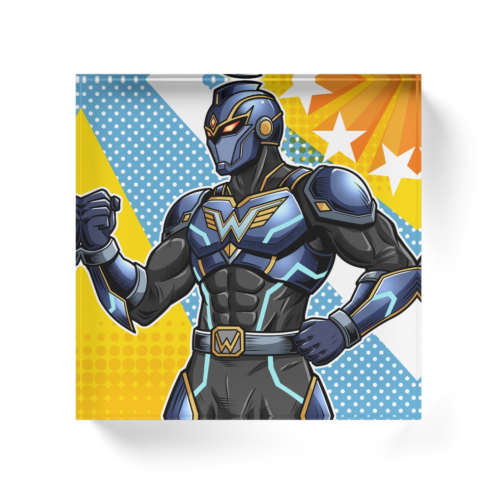 高級インテリア「ウィンド・ウォリアー」プレミアムアクリルブロック / Premium Art Block "Wind Warrior"