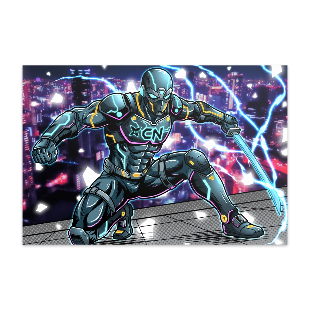 【10枚セット】「サイバーニンジャ」ポストカード(148×100mm) / "Cyber Ninja" Postcard 10-Piece Set