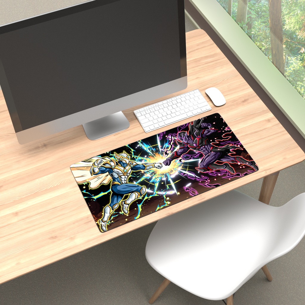【600×300mm】オリジナルTCGプレイマット「光の戦士 vs 闇の戦士」 / TCG Playmat "Light HERO vs Dark HERO"