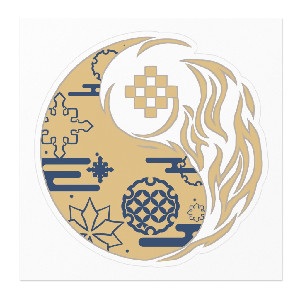 【冬燈カガリ】Ice&Fire エンブレムステッカー