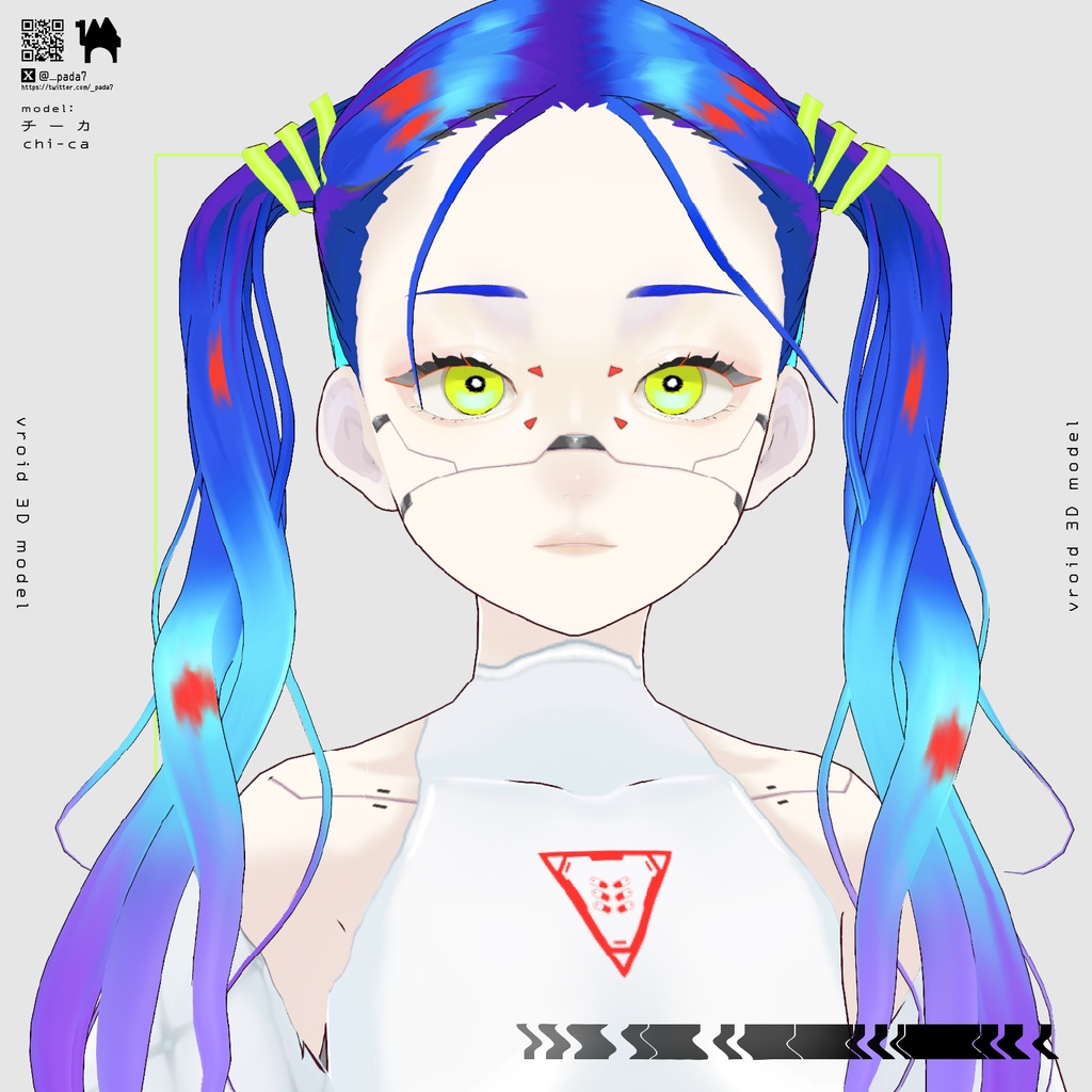 【VRoid】オリジナル３Dモデル chi-ca