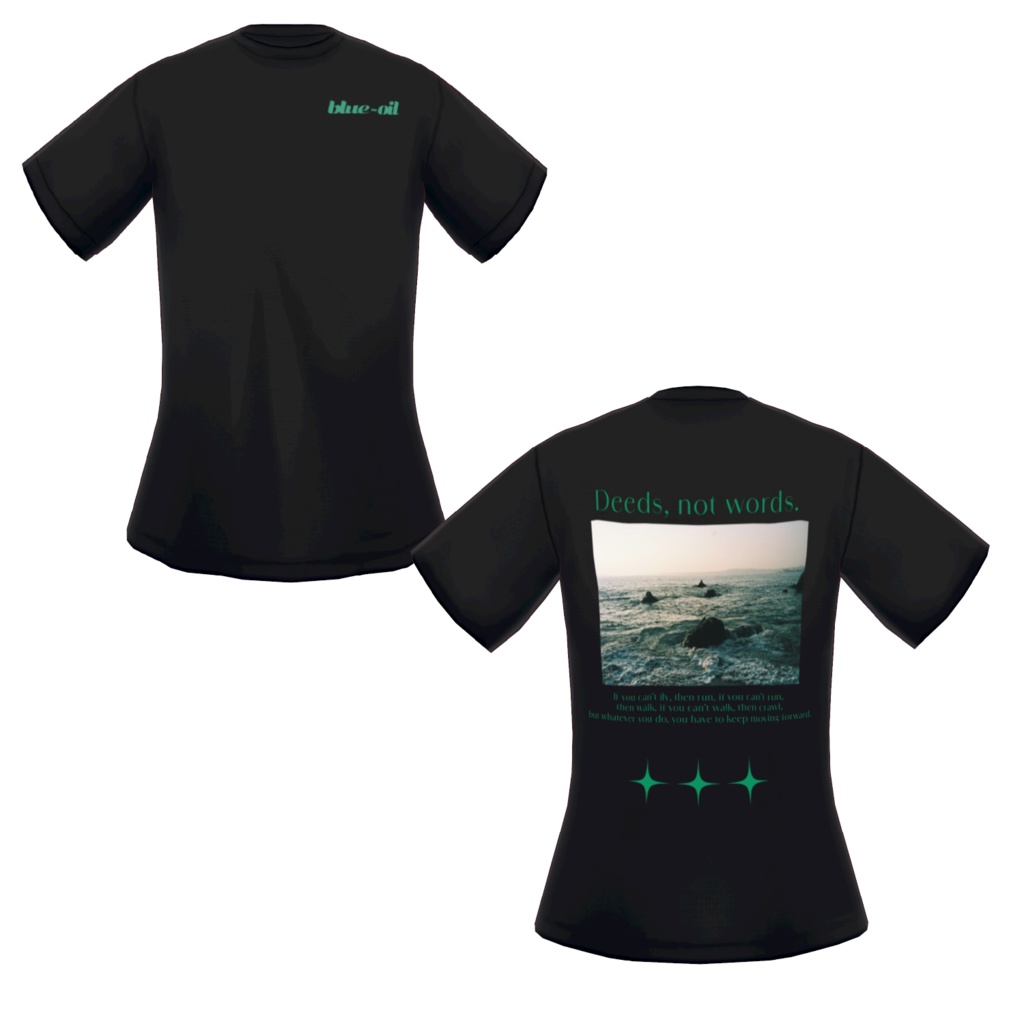 【無料】blue-oil  T-shirt【Vroid 衣装】