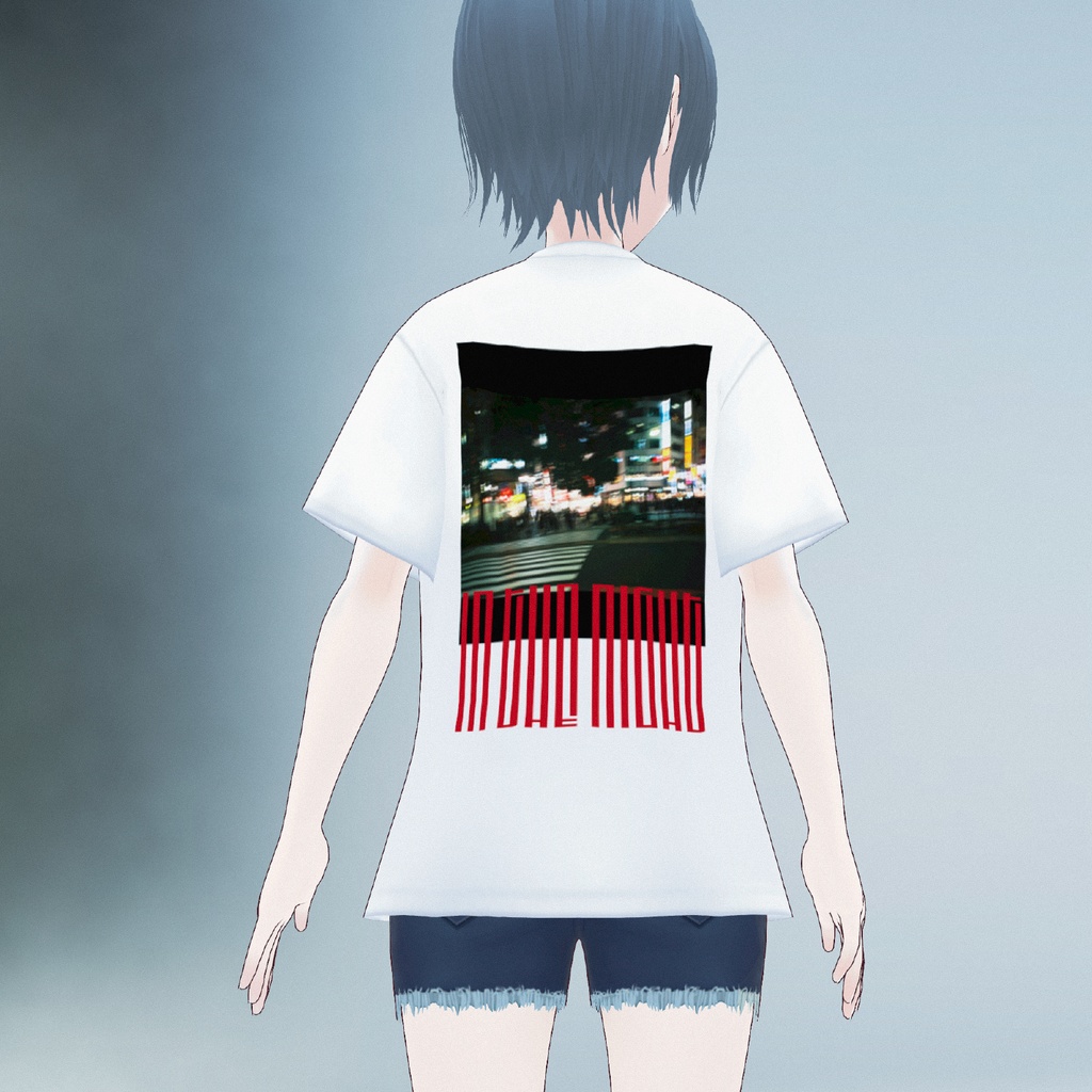 【無料】blue-oil  T-shirt【Vroid 衣装】