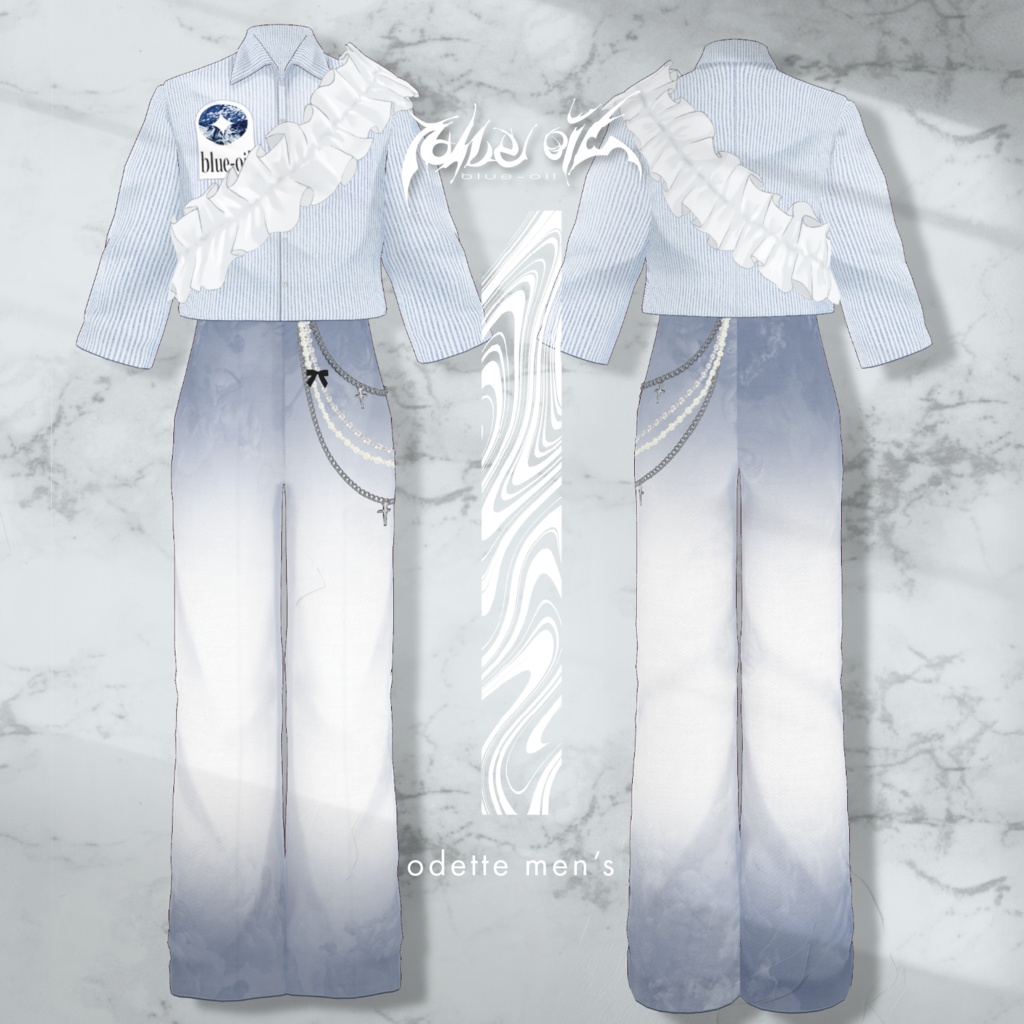 【 #VRoid 衣装】odette men's #blueoil