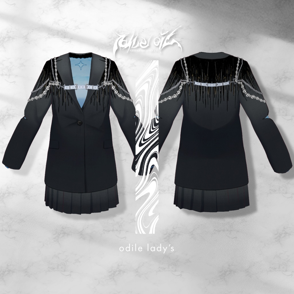 【 #VRoid 衣装】odile #blueoil