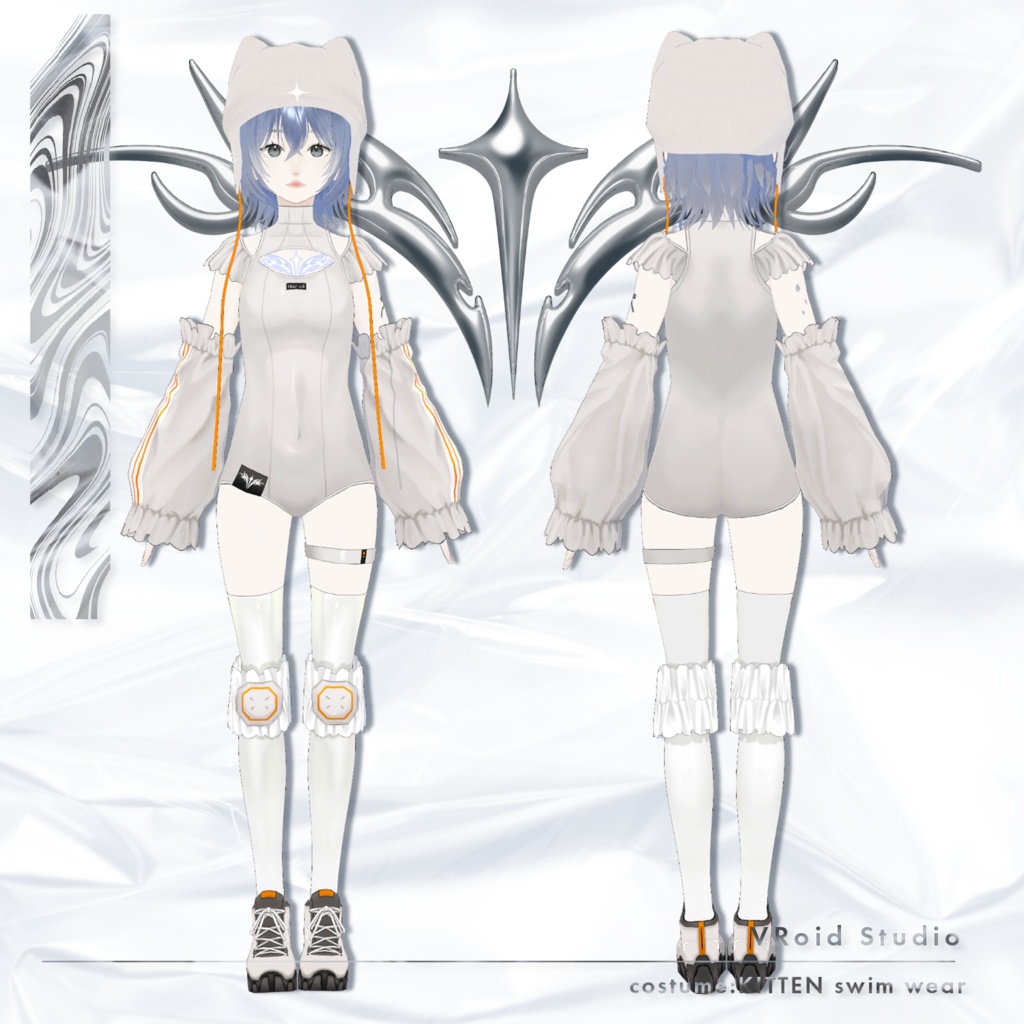 【 #VRoid 衣装 】KITTEN swim wear #blueoil
