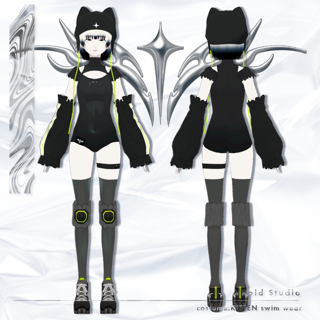 【 #VRoid 衣装 】KITTEN swim wear #blueoil
