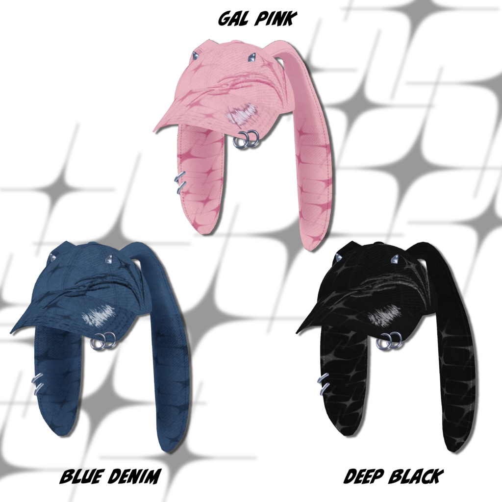 【VRoid】Lop ear Cap【blue oil】