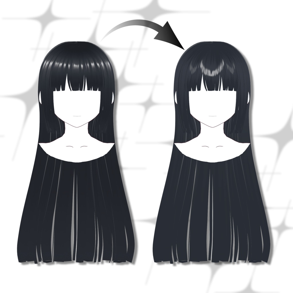 質感UPヘアテクスチャ #blueoil【VRoid】