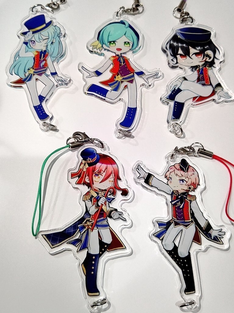 五奇人アクリルストラップ