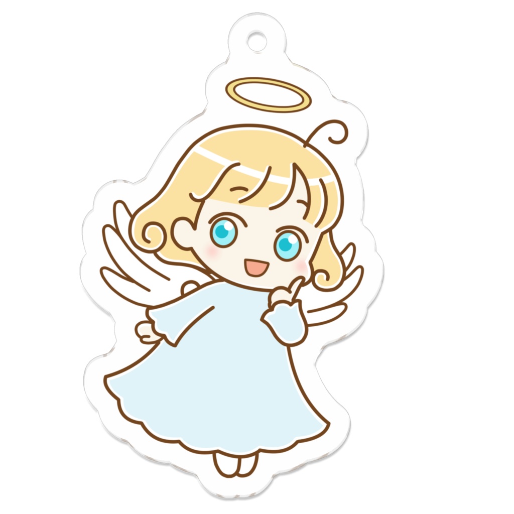天使さんアクリルキーホルダー 水色