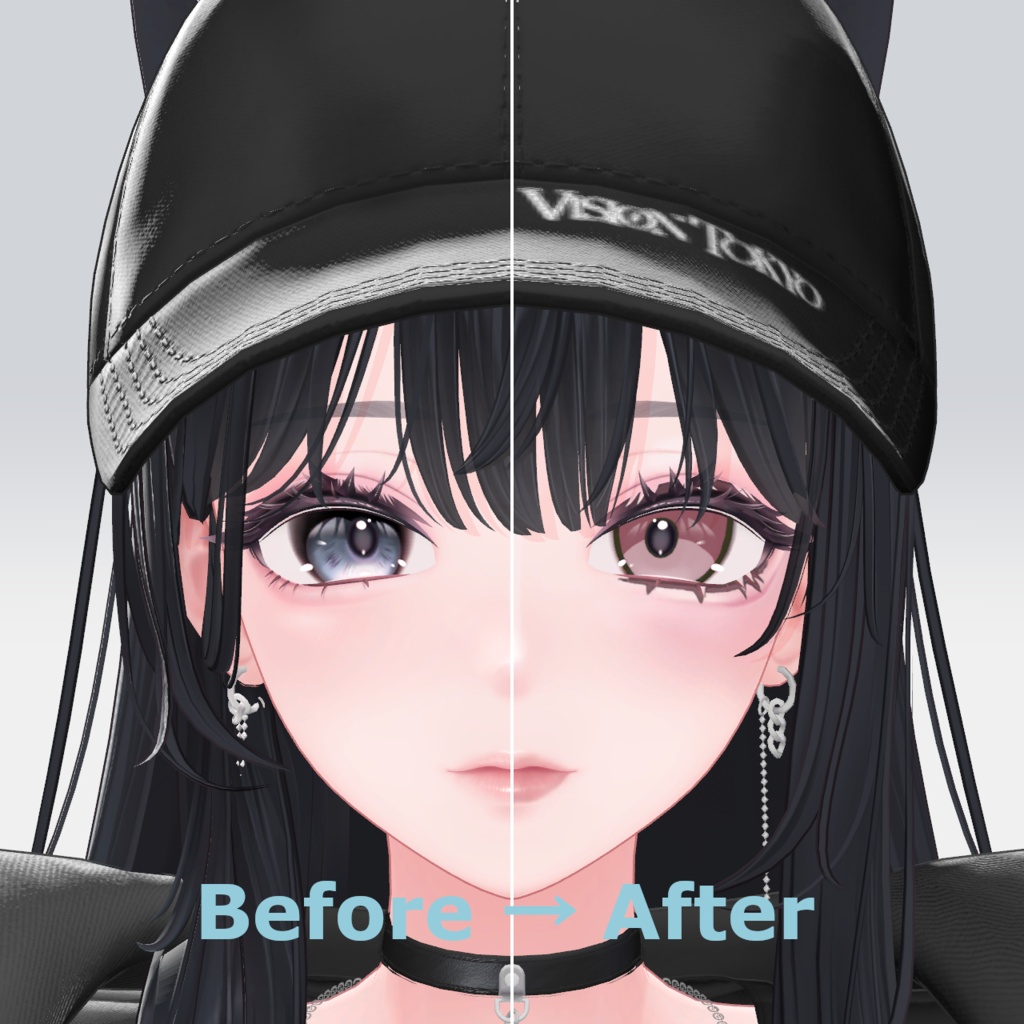 【VRChat 無料 Free】海咲-Misaki- Makeup & Eyelash/Eye Texture