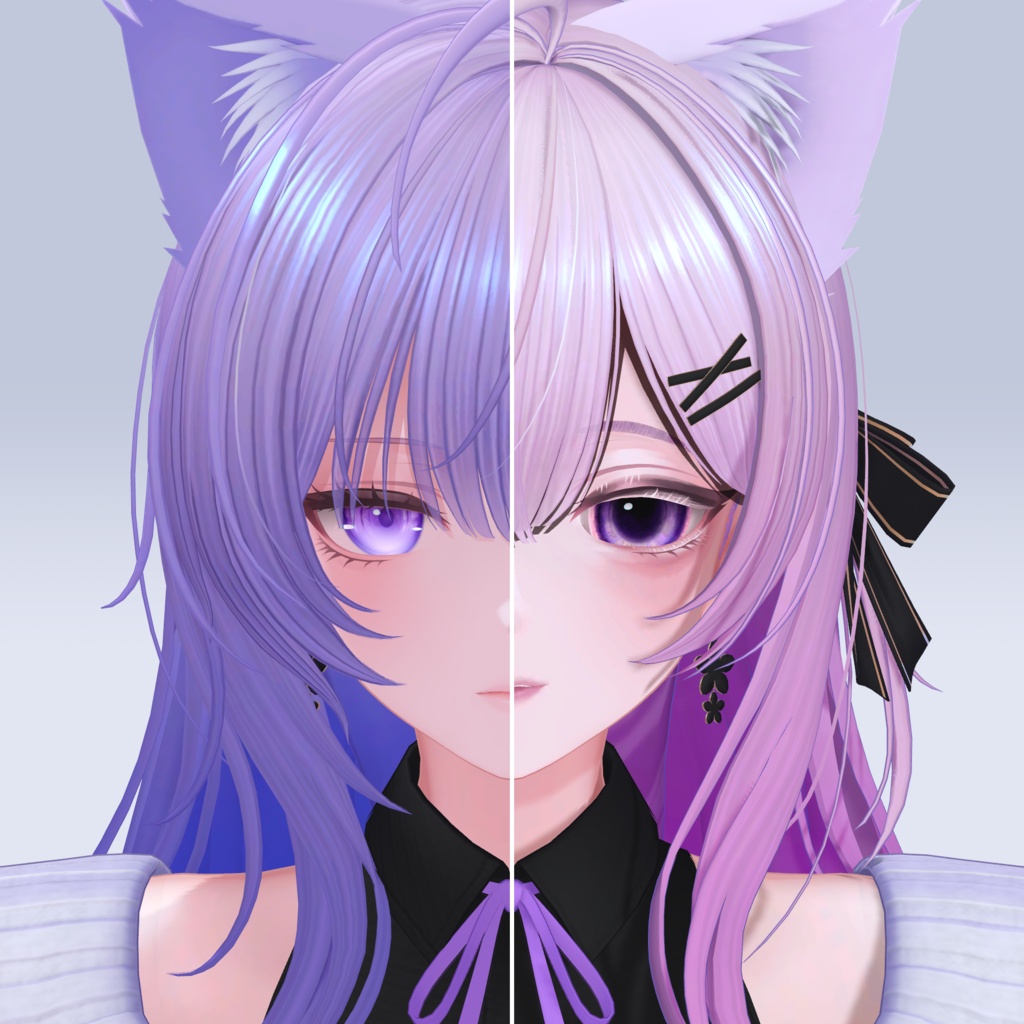 【VRChat 無料 Free有】莉々沙-Ririsa-Makeup & Eyelash/Eye Texture