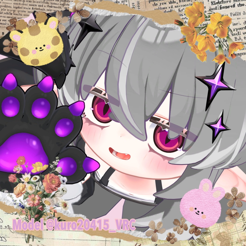 【VRChat 無料 Free有】邪竜メルヴィ(Melvii)-Makeup & Eyelash/Eye Texture