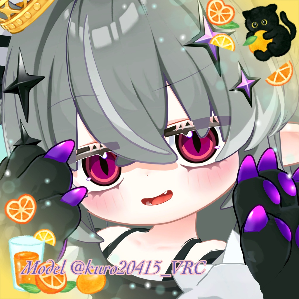 【VRChat 無料 Free有】邪竜メルヴィ(Melvii)-Makeup & Eyelash/Eye Texture