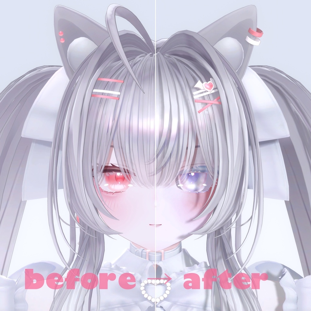 【VRChat 無料 Free】ラサ -Lasa- Makeup & Eyelash/Eye Texture