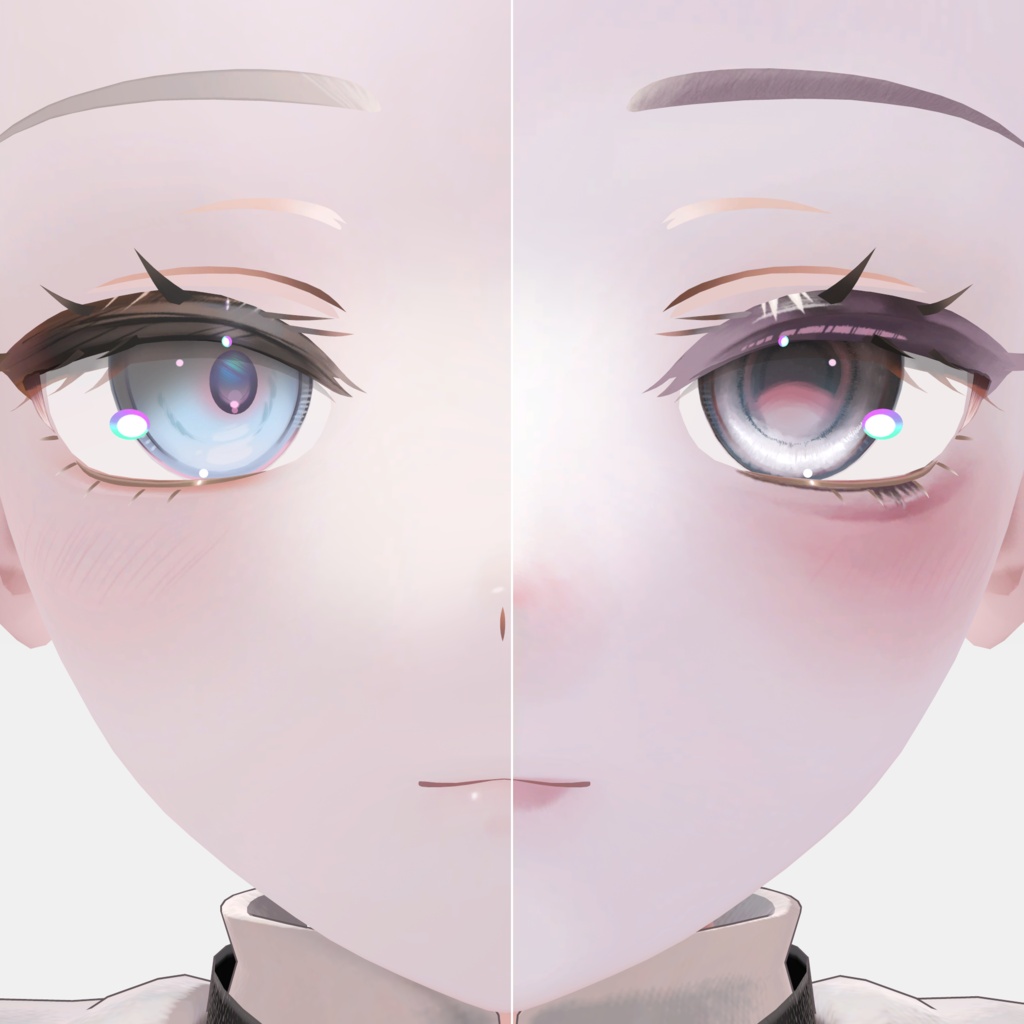 【VRChat 無料 Free 有】ミシェラ-Michella- Makeup & Eyelash/Eye Texture