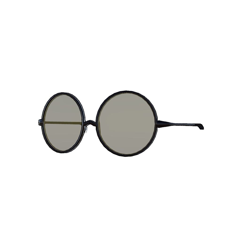 【VRChat用】Simple Round Glasses Set
