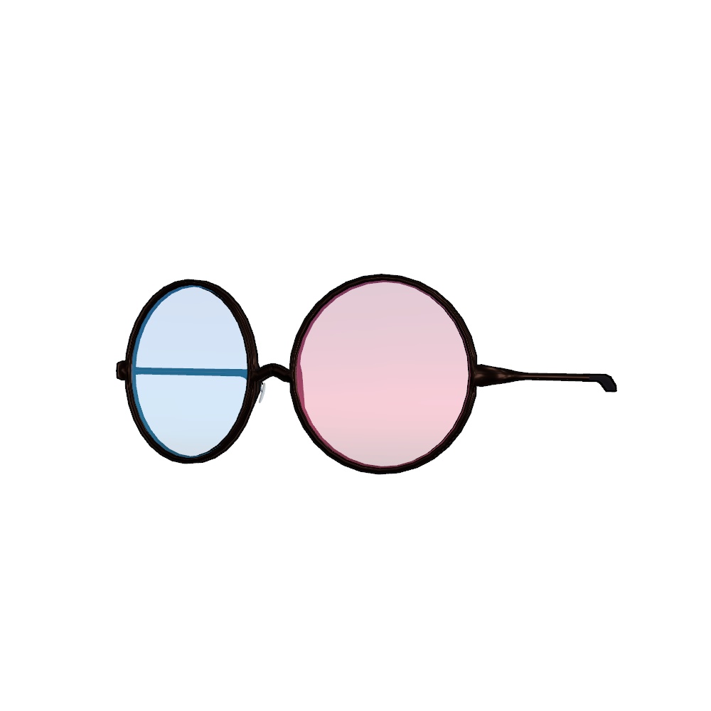 【VRChat用】Simple Round Glasses Set